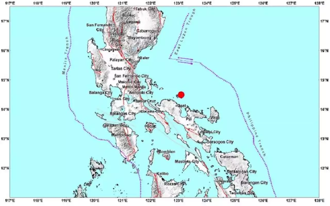 Magnitude 5.1 quake jolts Camarines Norte