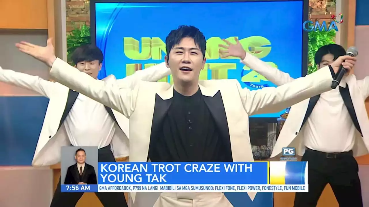 Young Tak 'kinikilig' to be in the Philippines, performs hit song 'Jjiniya' on 'Unang Hirit'