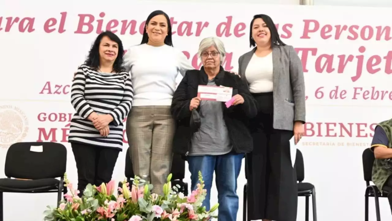 Ariadna Montiel encabeza entrega de Pensión para el Bienestar de Personas Adultas Mayores