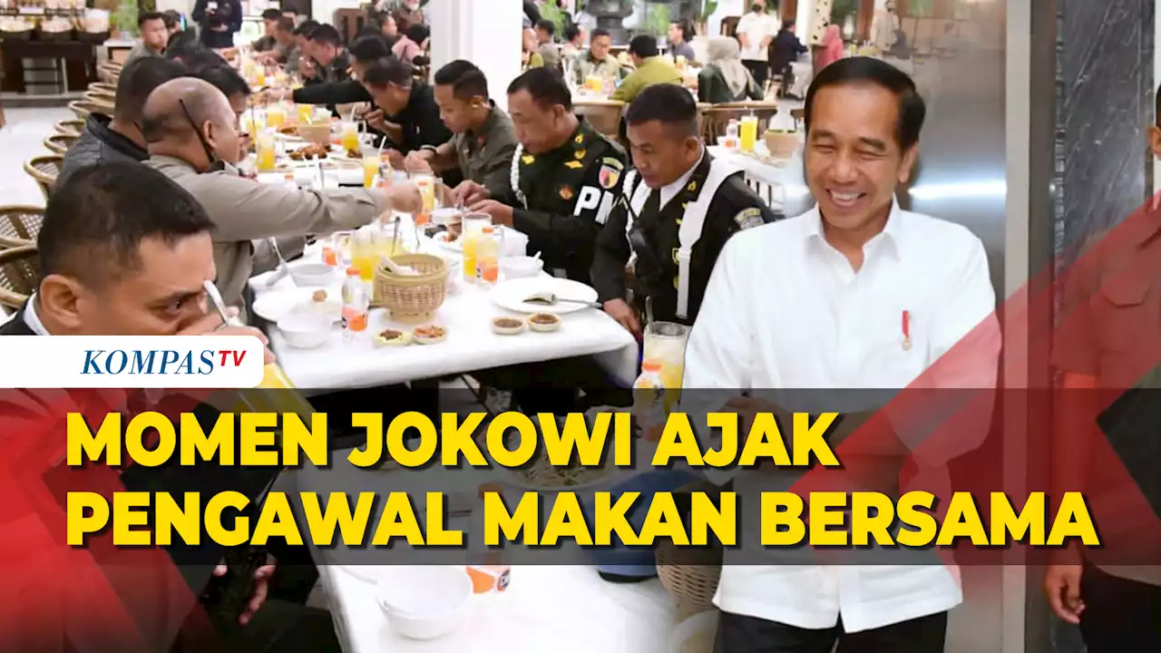 Tiba di Sidoarjo, Presiden Jokowi Ajak Pengawal Makan Bersama