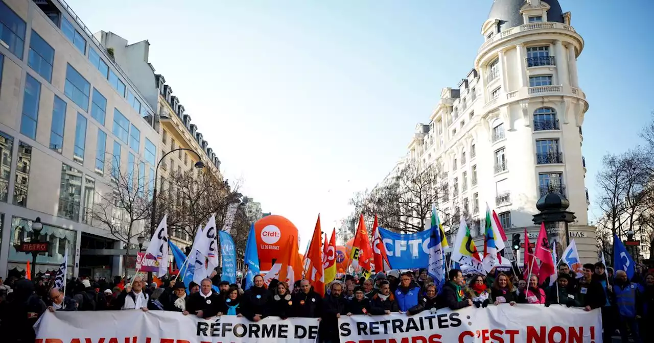 EN DIRECT - Retraites : le cortège s'élance à Paris, mobilisation en baisse dans la fonction publique