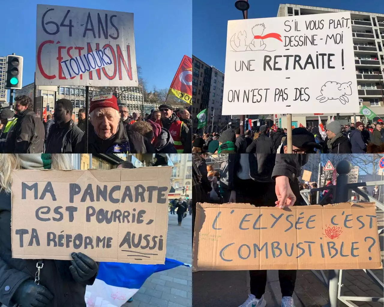 Manif du 7 février à Lille : top 10 des pancartes les plus marquantes