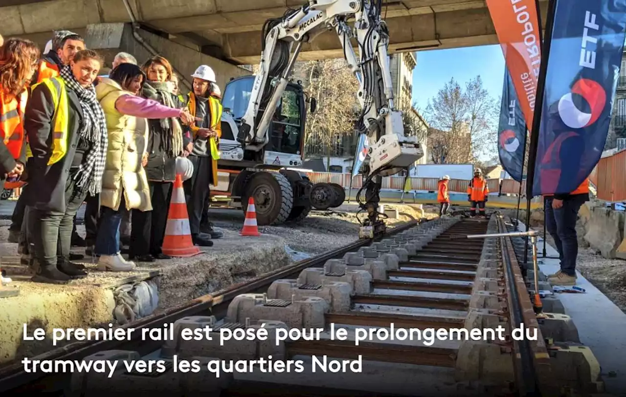 Le premier rail est posé pour le prolongement du tramway vers les quartiers Nord