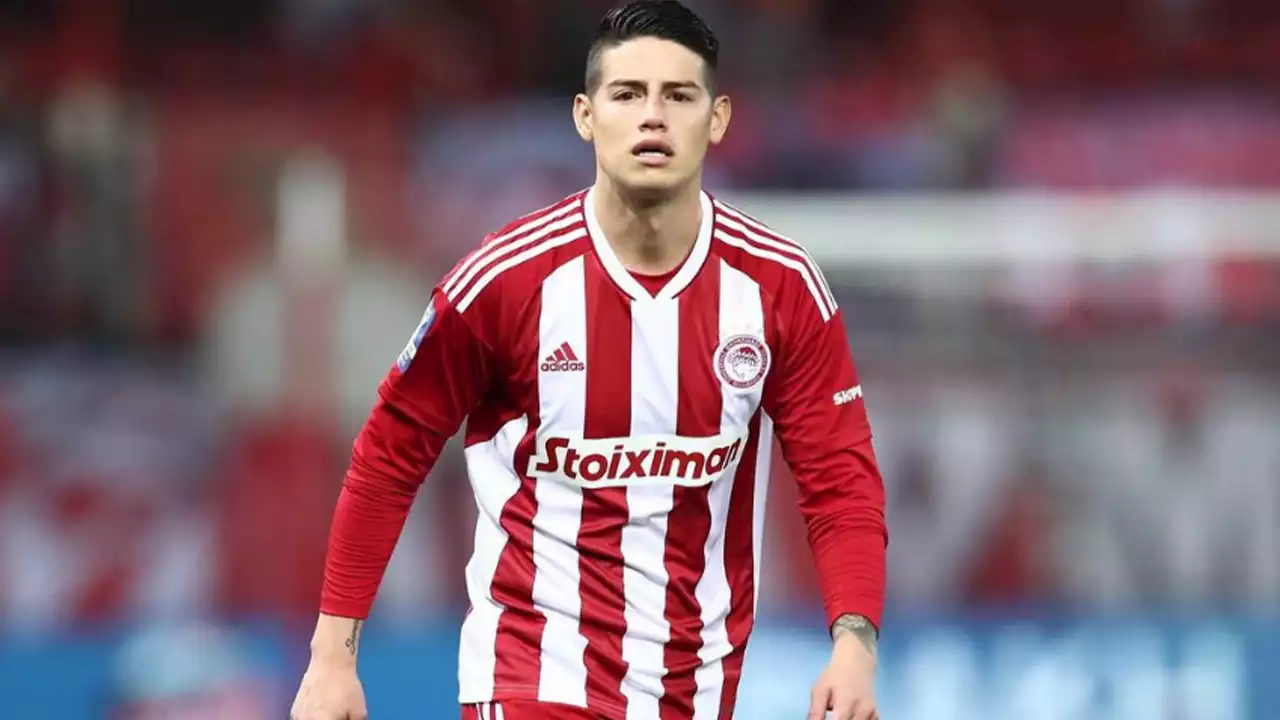 ¿Nueva lesión? James Rodríguez salió ‘tocado’ del último juego del Olympiacos