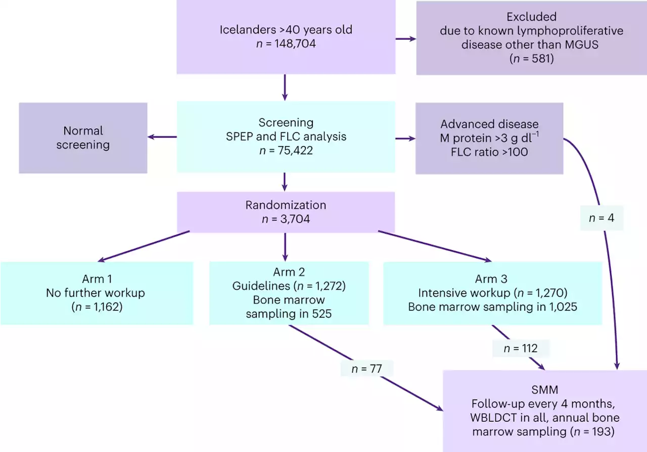 Prevalence of smoldering multiple myeloma based on nationwide screening - Nature Medicine