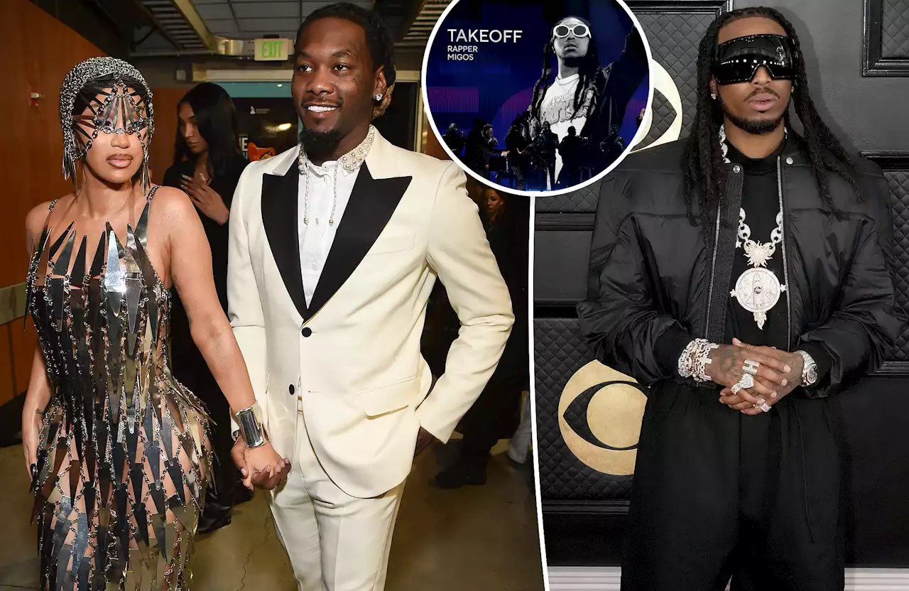 Cardi B seemingly scolds Offset, Quavo during backstage Grammys fight