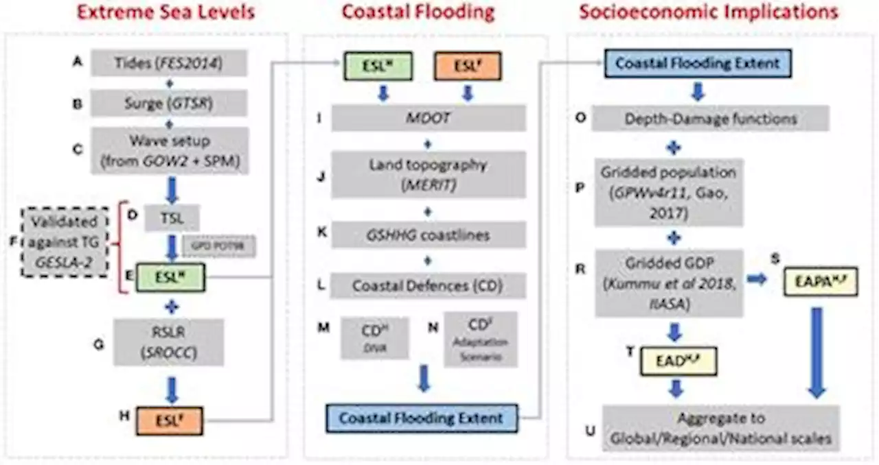 Frontiers | Global-scale analysis of socioeconomic impacts of coastal flooding over the 21st century