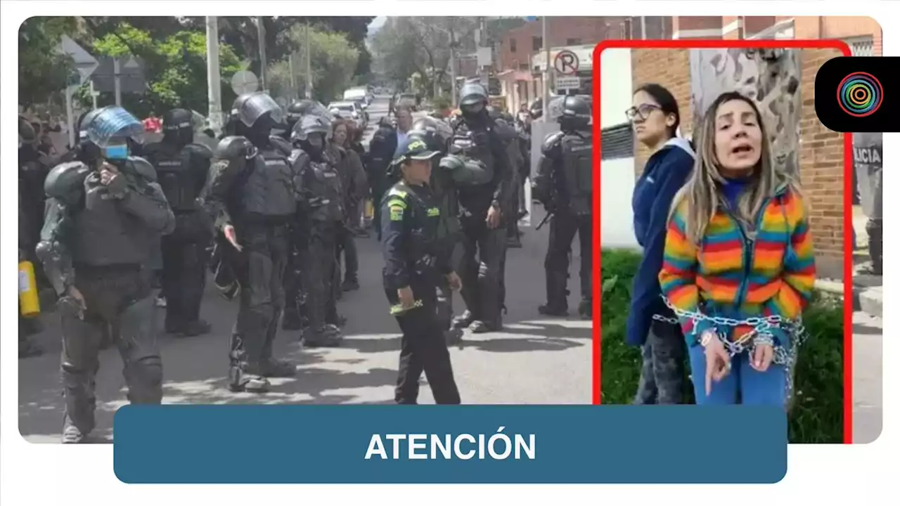 Protestas en Kennedy por construcción de colegio; personas se encadenaron a los árboles - Pulzo