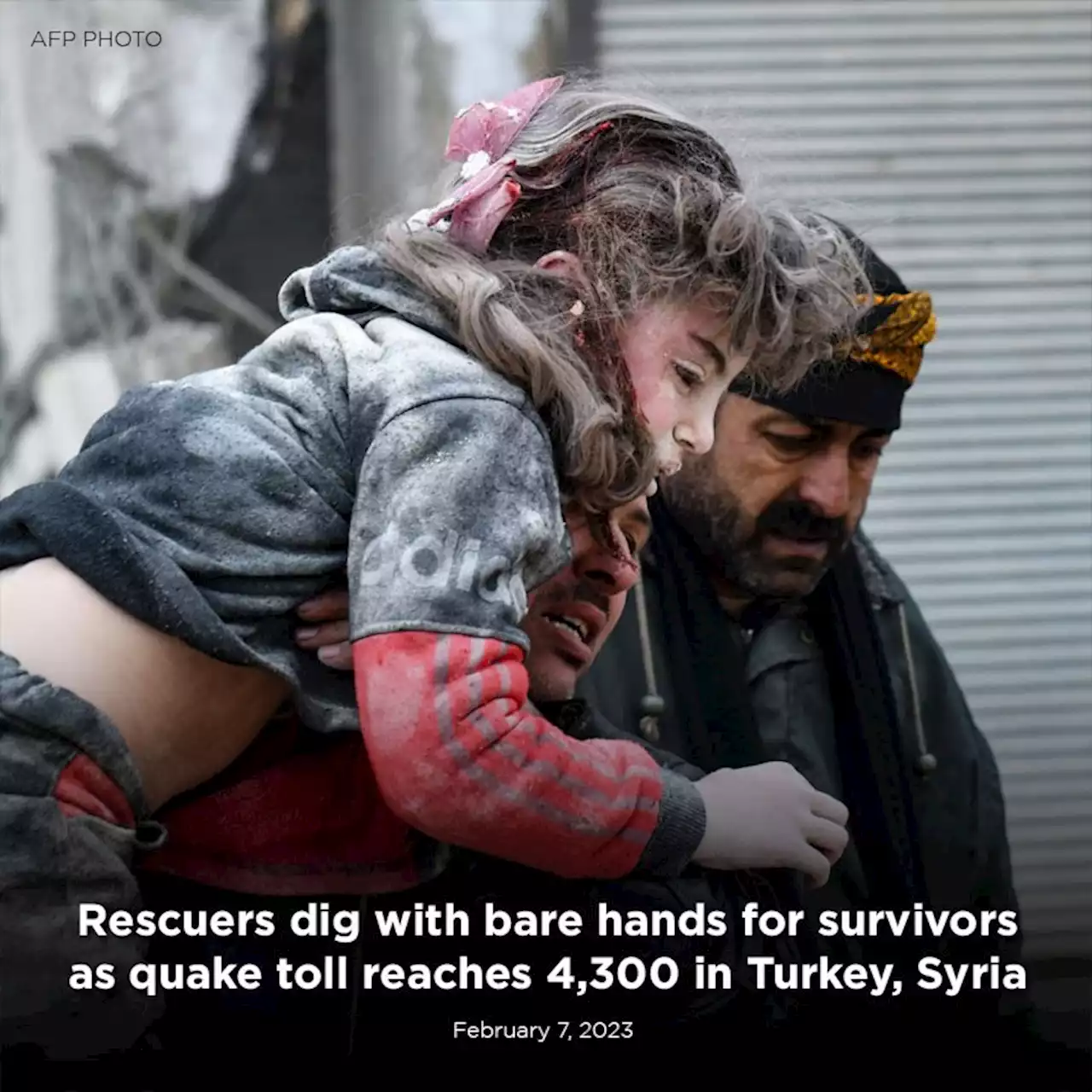 Rescuers dig with bare hands for survivors as quake toll reaches 4,300 in Turkey, Syria