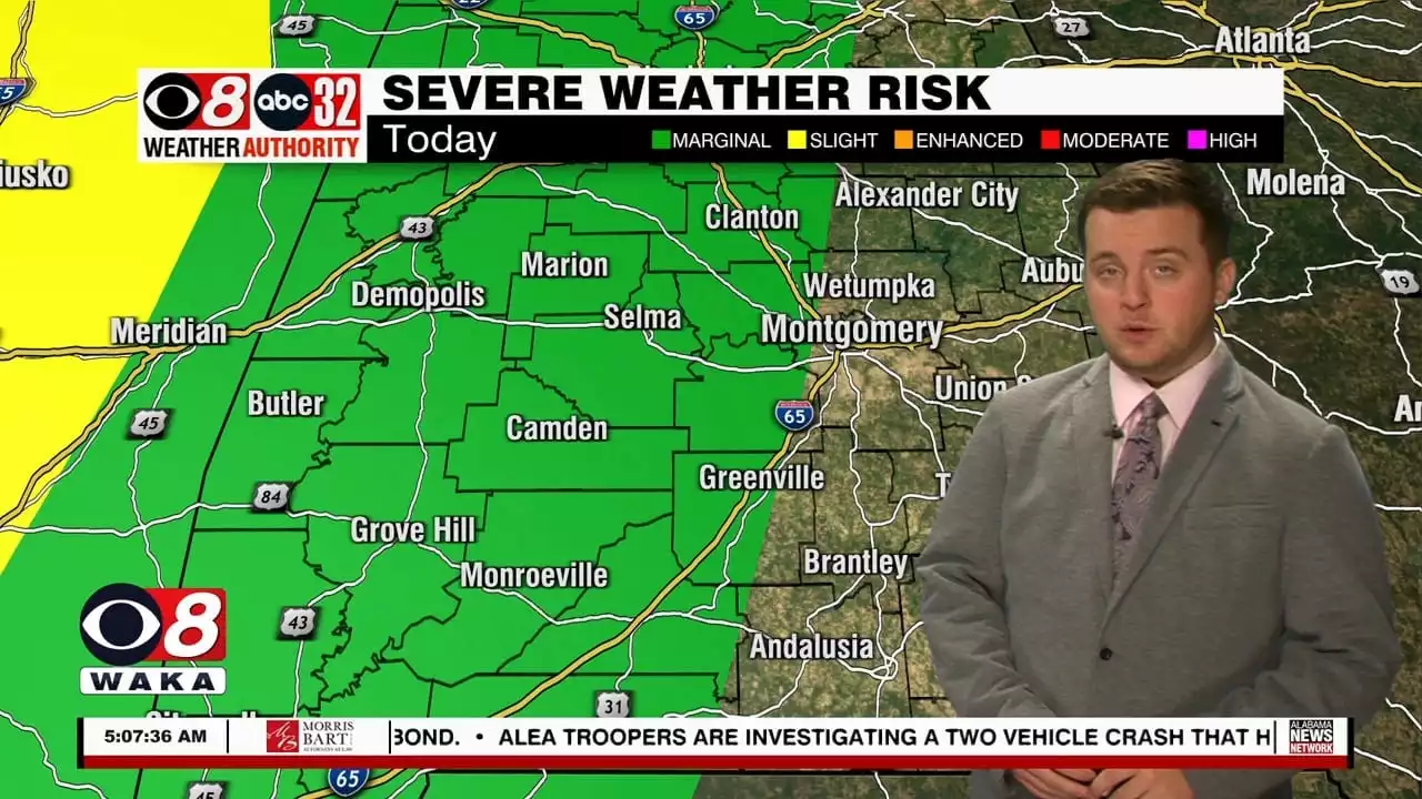 Warm and Calm Day but Overnight Severe Threat - Alabama News