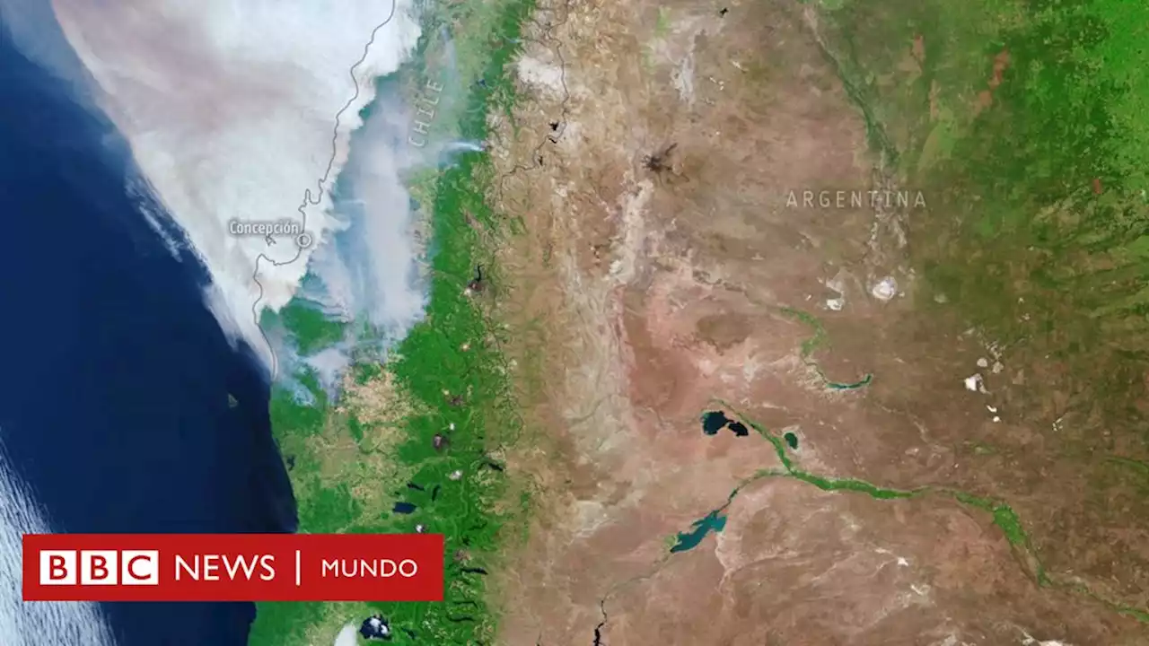 Las imágenes desde el espacio que muestran la escala de la mortal ola de incendios en Chile - BBC News Mundo