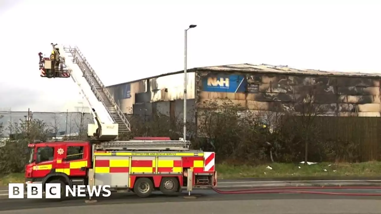 Large fire at Glasgow recycling centre causes road closures