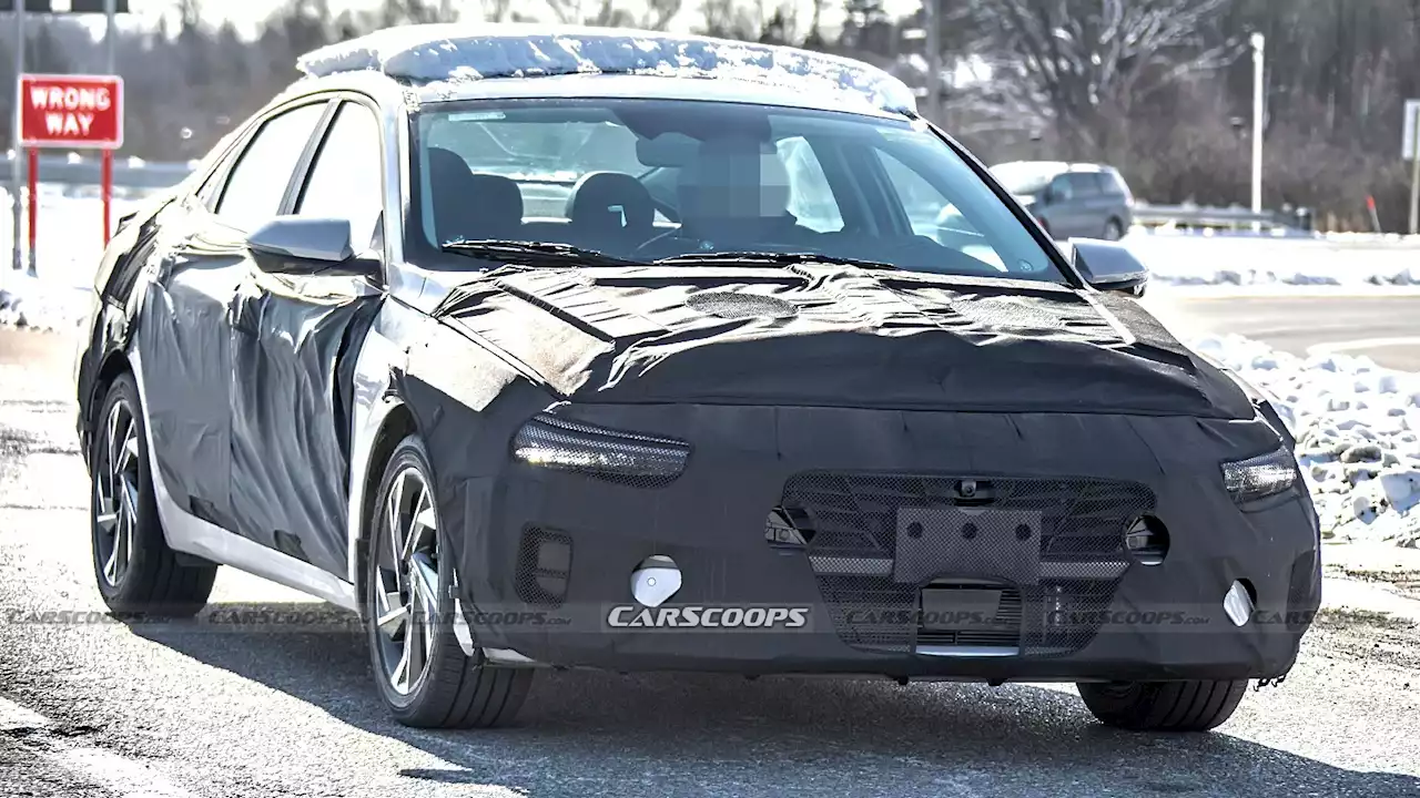 2025 Hyundai Elantra Spied: First Look At The Facelifted Sedan | Carscoops