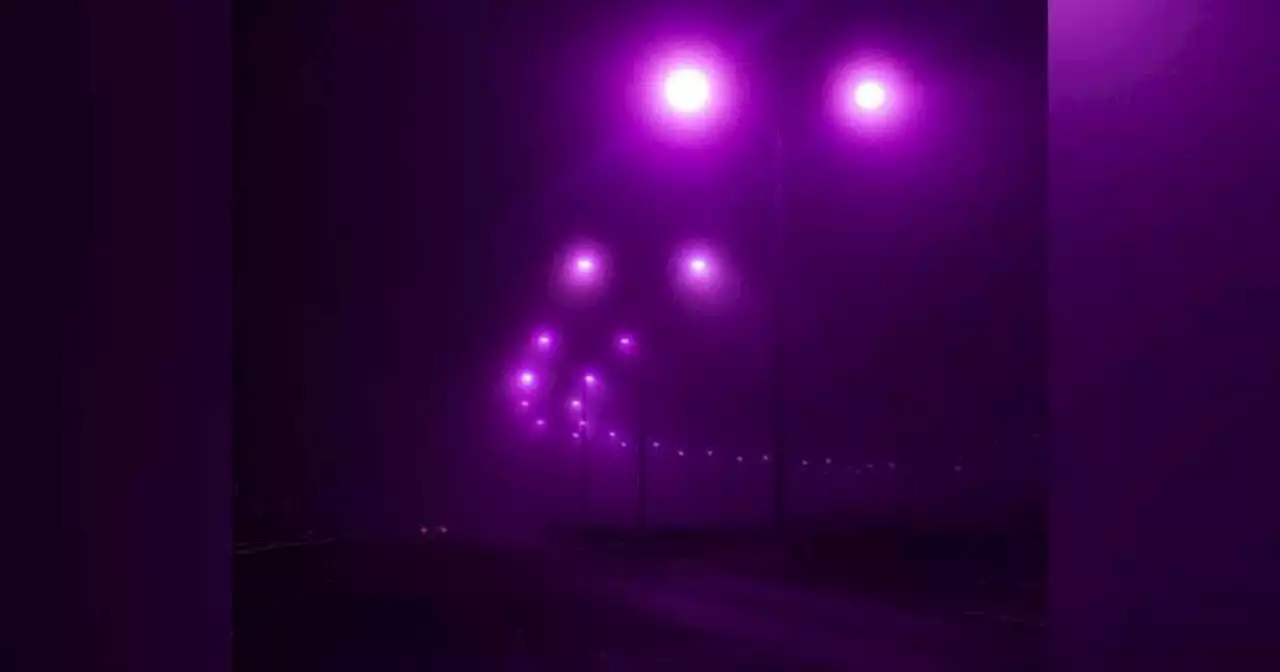 No, street lights didn't glow purple for TCU; now they're going away