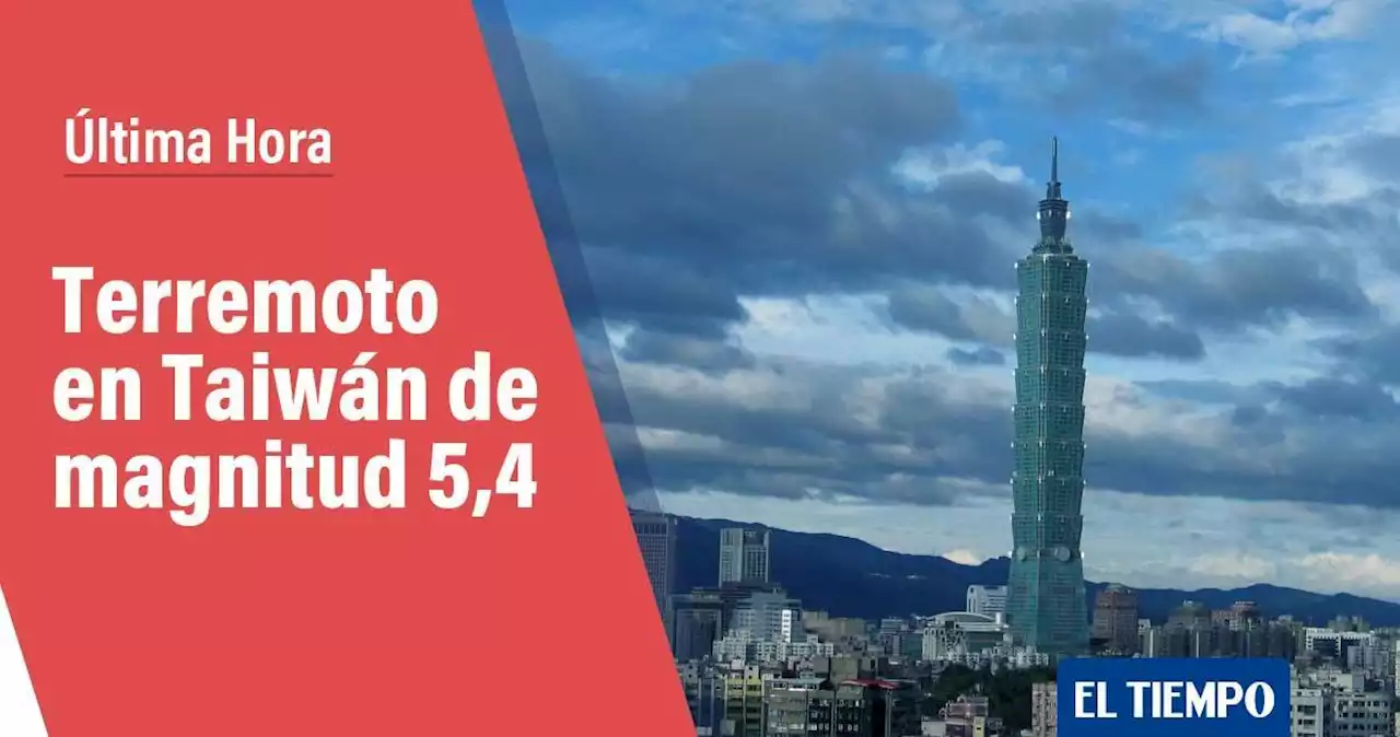 Terremoto de magnitud 5,4 se registró este miércoles en el este de Taiwán