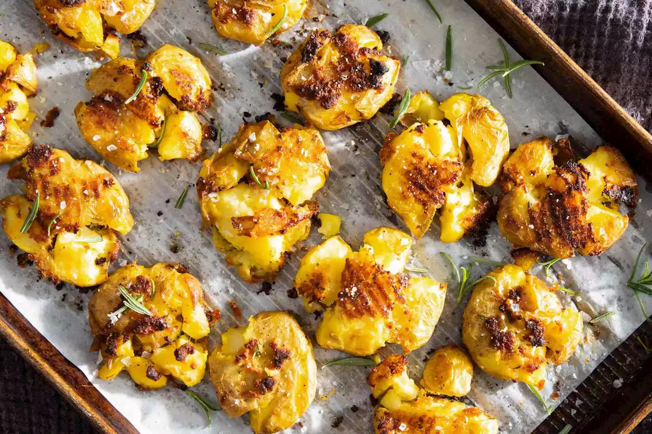 Parmesan-Crusted Smashed Potatoes