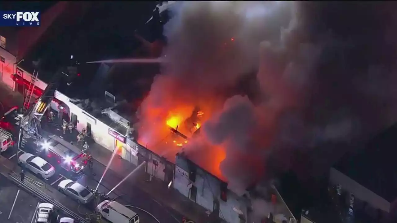 Massive fire engulfs West New York building; multiple businesses impacted