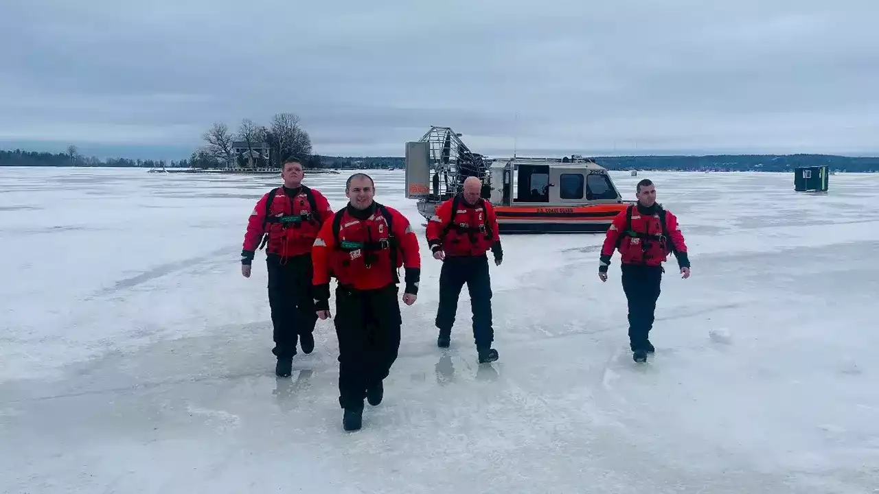 Coast Guard rescues 25 people trapped on 2 separate ice floes on Great Lakes