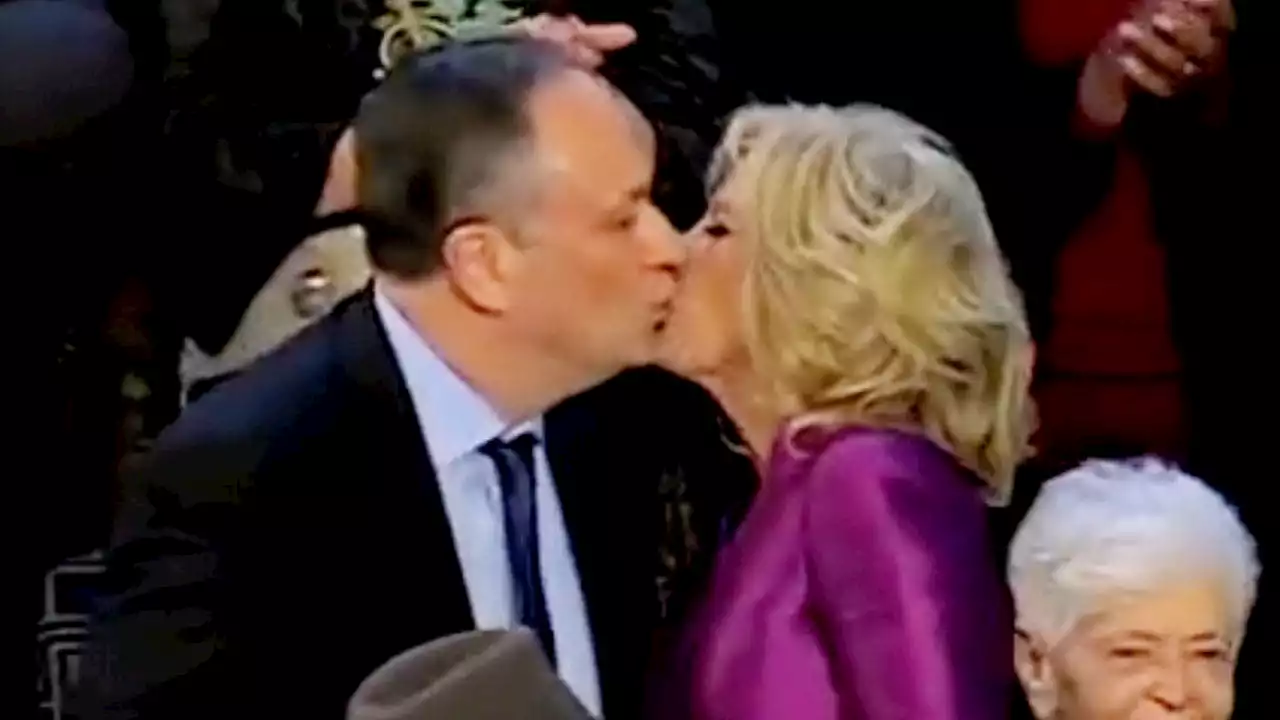 Jill Biden, Douglas Emhoff go viral for awkward smooch at Biden's State of the Union: 'Is this normal?'