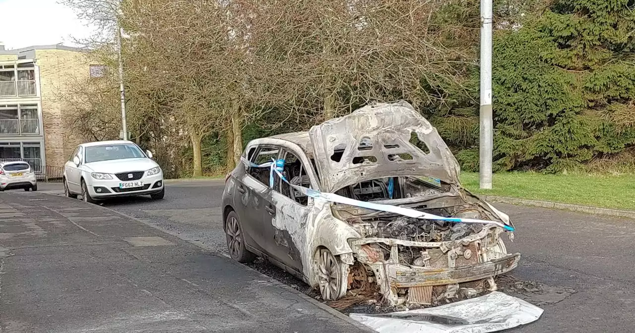 Car melts on Glasgow street as video shows flames shooting into sky