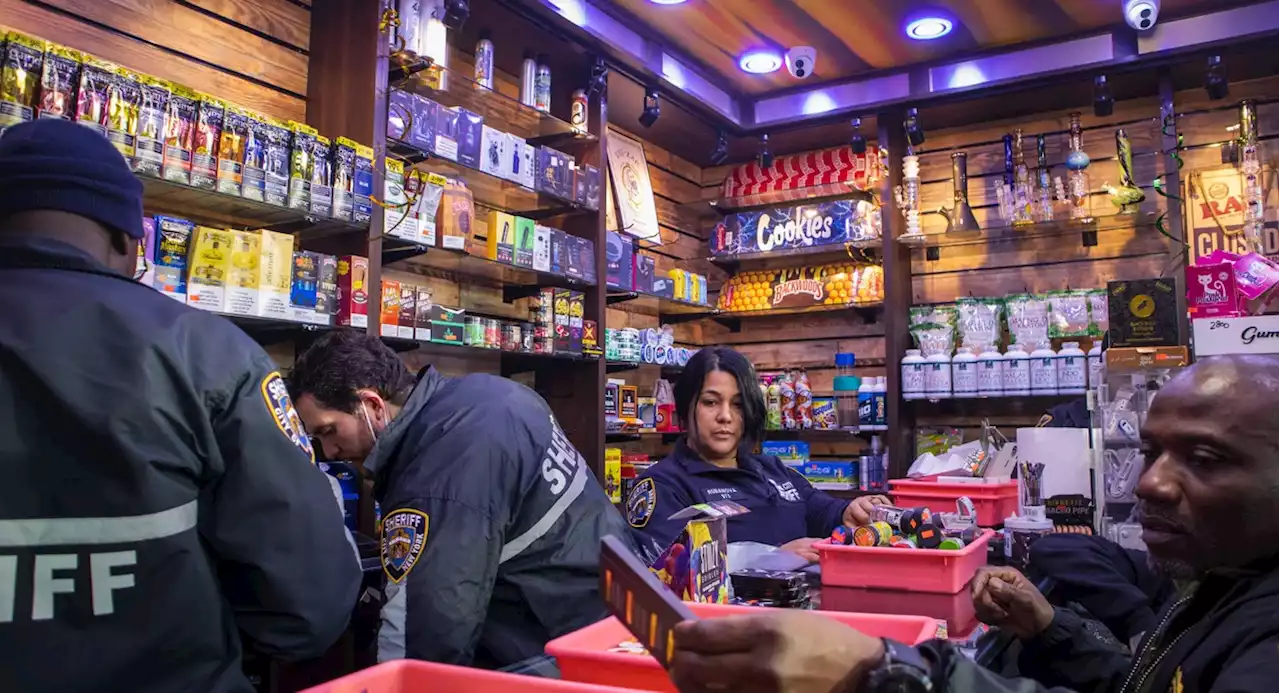 Crackdown on illegal weed shops expands, as Manhattan DA asks landlords to evict violators