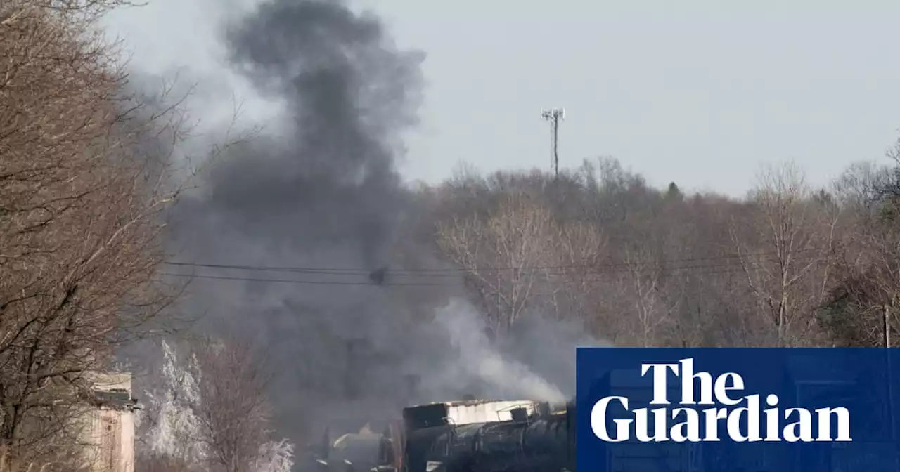 Ohio train derailment: residents kept away as air monitored for toxic fumes