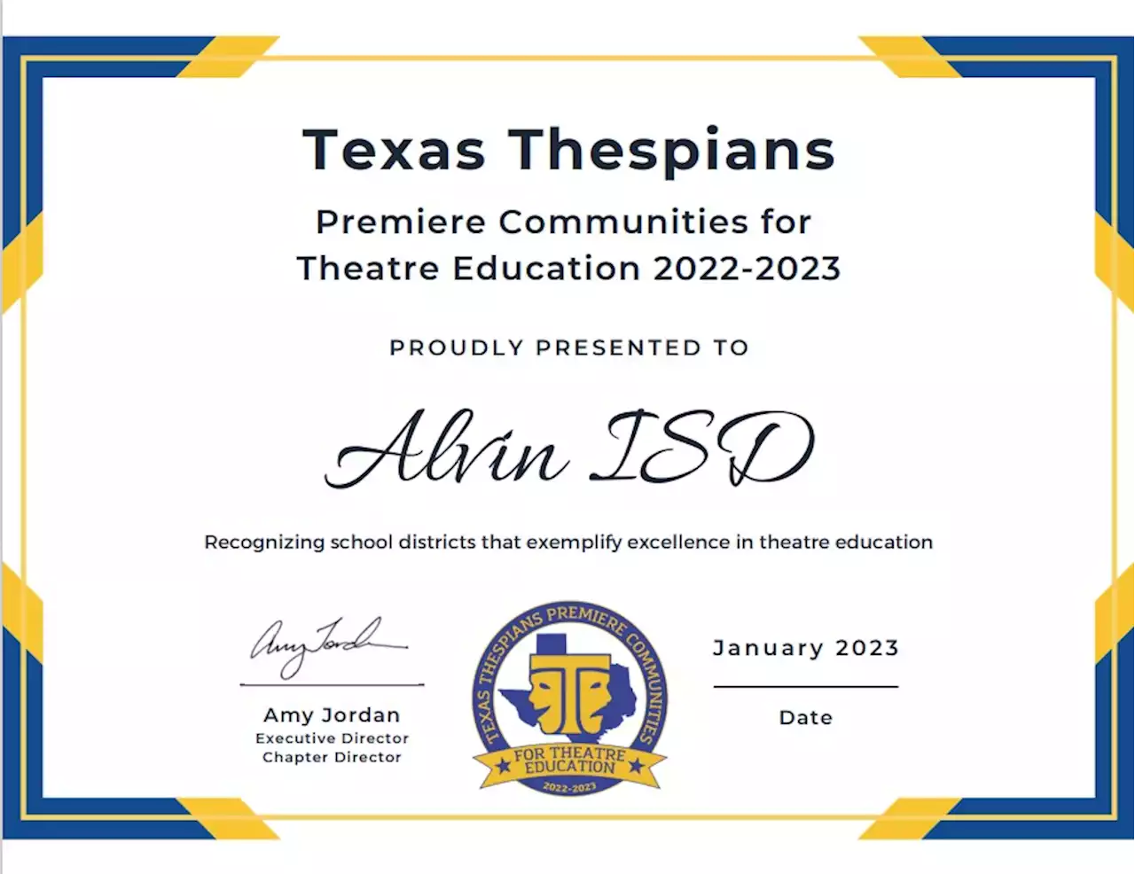 Alvin ISD named one of Texas' best districts for theater programs