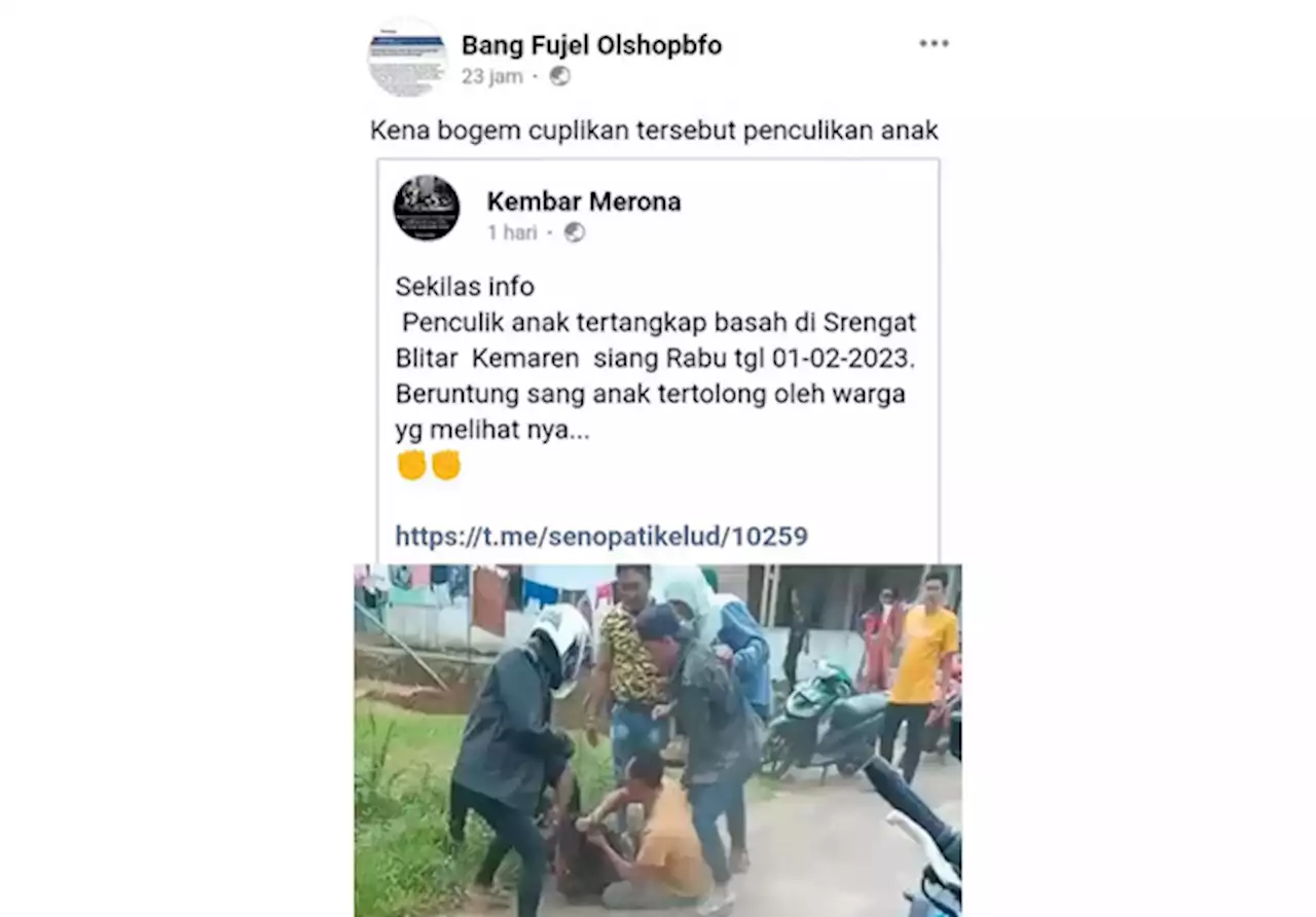 Video Lama pada 2021, tapi Dinarasikan Penculikan di Awal Februari