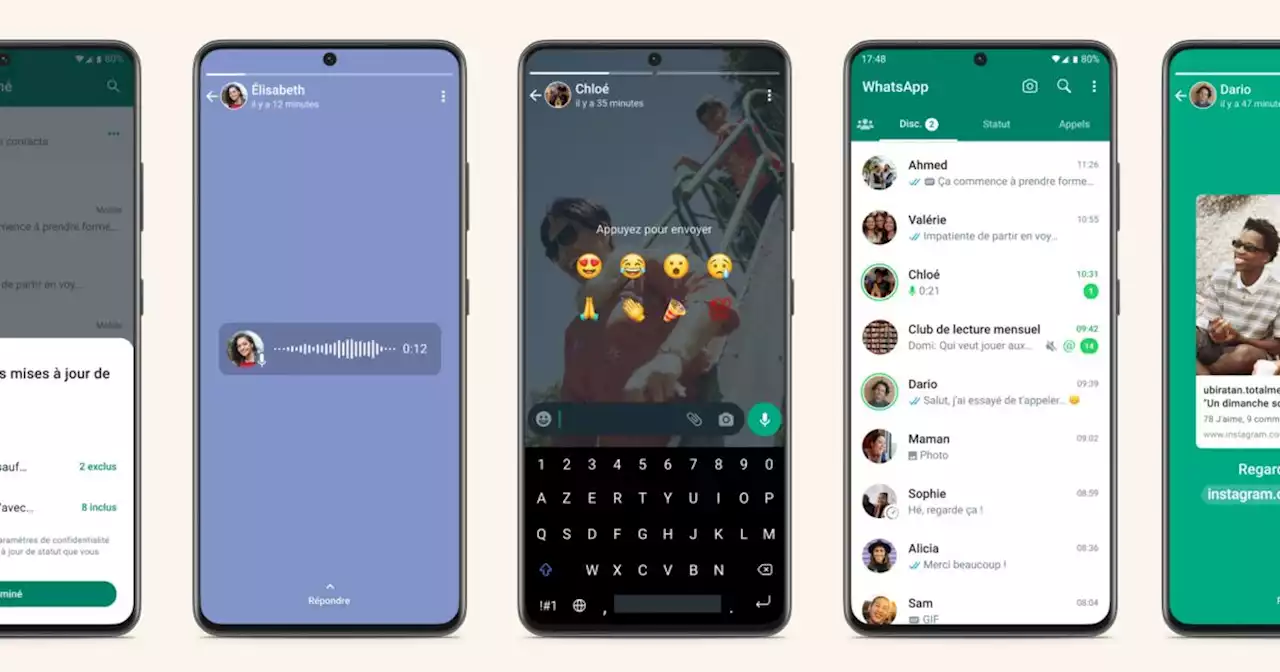 Les statuts WhatsApp donnent de la voix