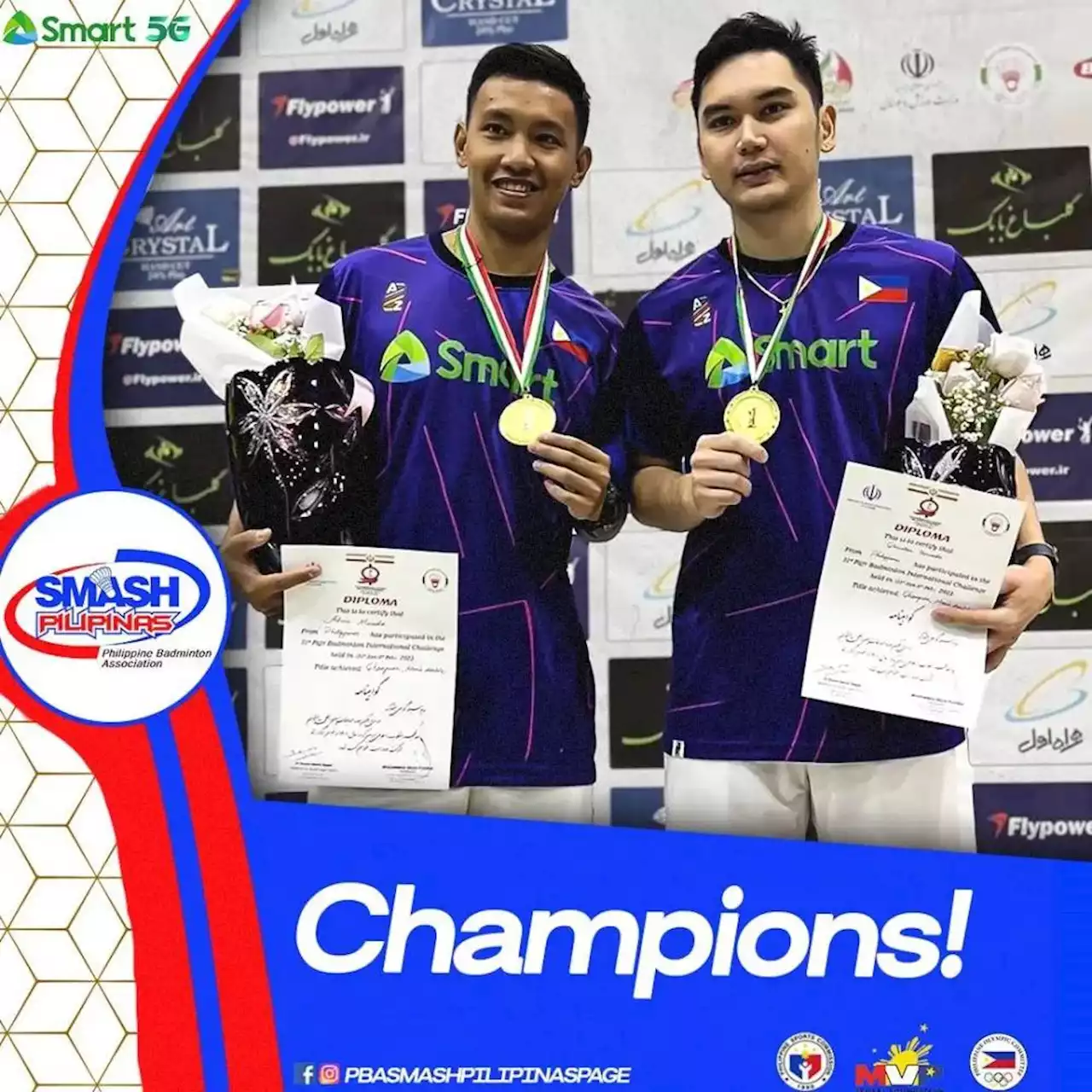 Bernardo, Morada capture men’s doubles gold in Iran badminton tourney