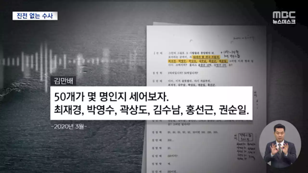 '50억 클럽' 나머지 5명은? 1차 수사기록 찾아보니‥