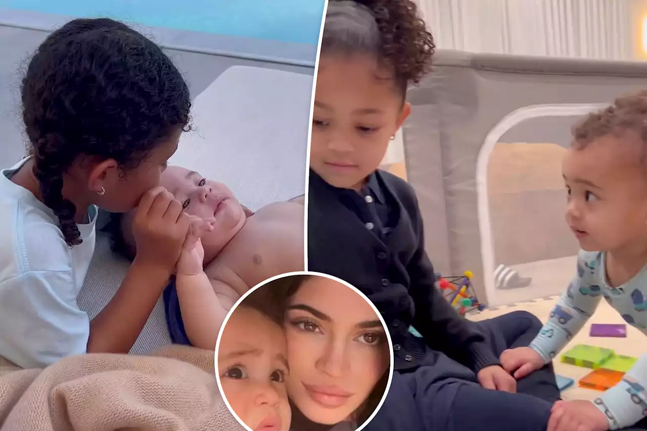 Kylie Jenner compares son Aire to look-alike sister Stormi in side-by-side pics