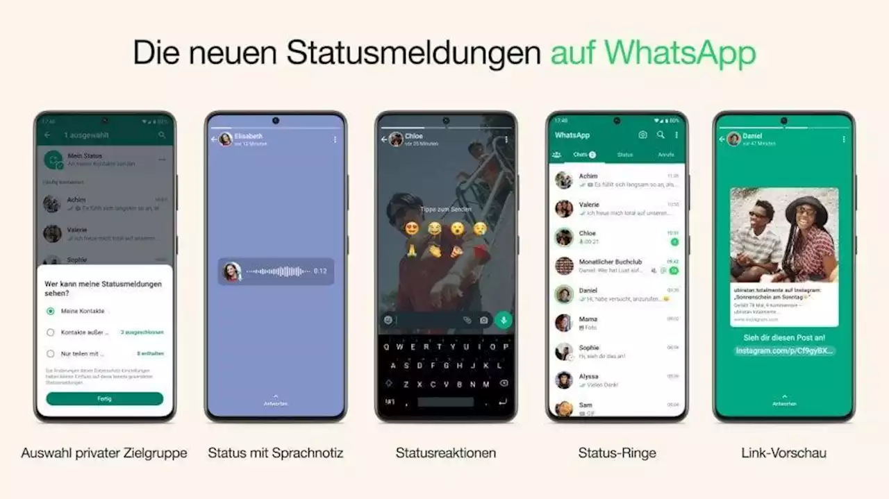 Whatsapp: Neue Status-Features und Warnung vor Account-Diebstahl