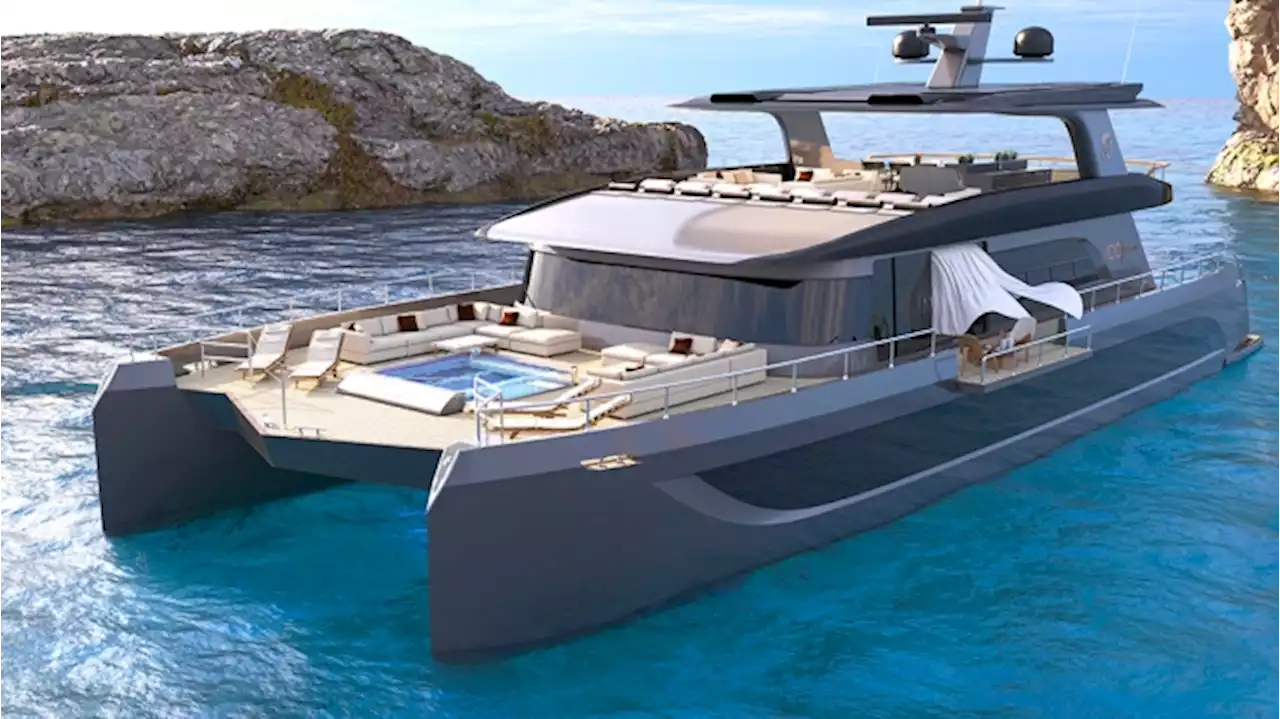 This New 100-Foot Catamaran Comes With a Striking Glass-Bottomed Jacuzzi