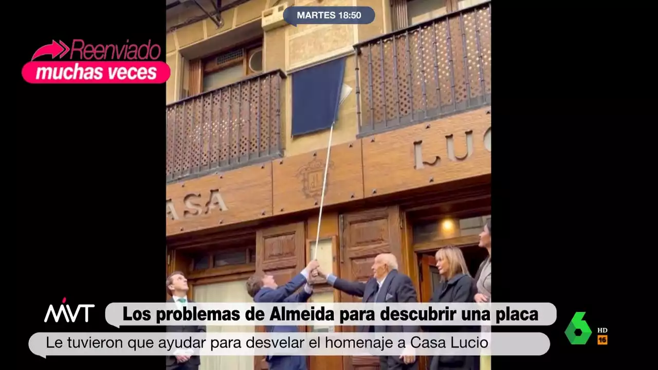 Almeida la lía con una varilla al descubrir una placa: '¡Ha fallado!'