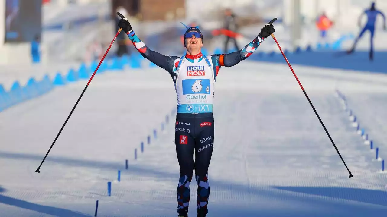 Mixed-Staffel bei der Biathlon-WM: Laegreid und Bö führen Norwegen mit furiosem Finish zu Gold