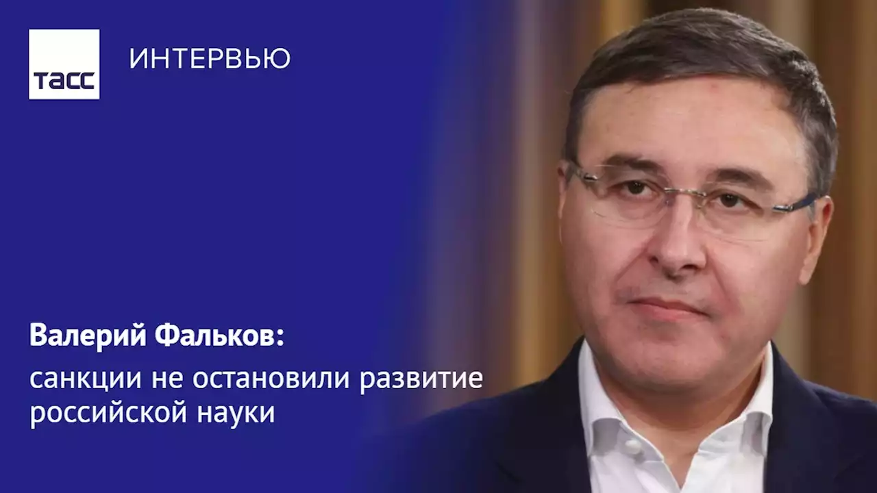 Валерий Фальков: санкции не остановили развитие российской науки - Интервью ТАСС