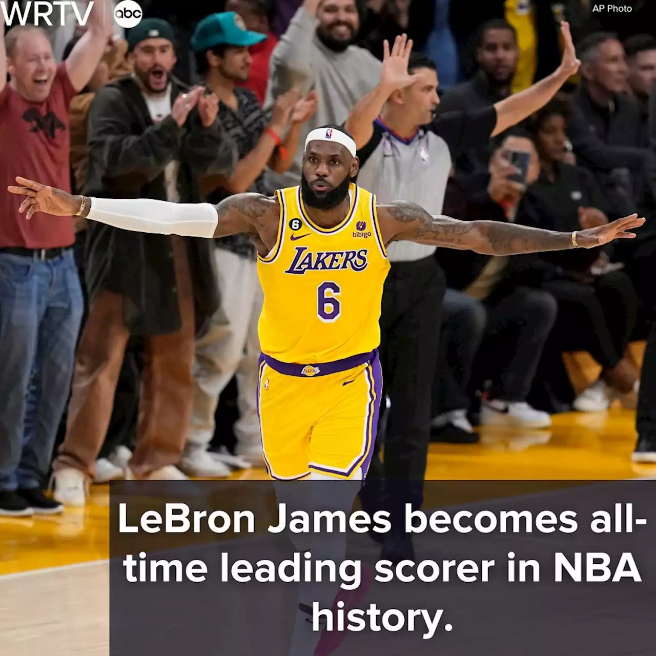 LeBron James makes NBA history on a star-filled night in LA