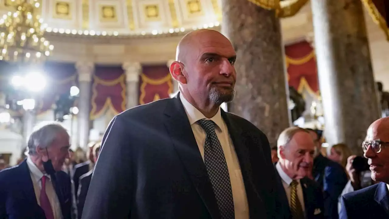 Sen. John Fetterman hospitalized overnight after feeling lightheaded, staff says