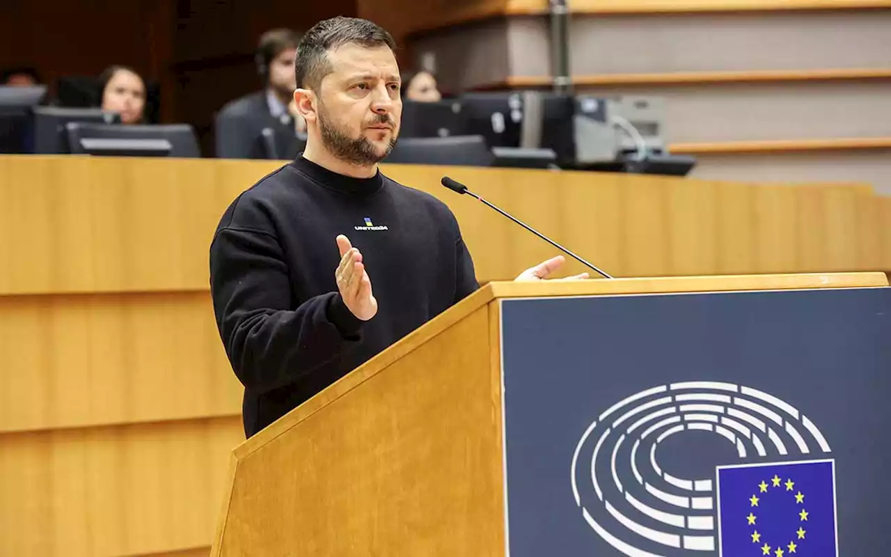 Zelenski reivindica en la Eurocámara la adhesión de Ucrania a la UE