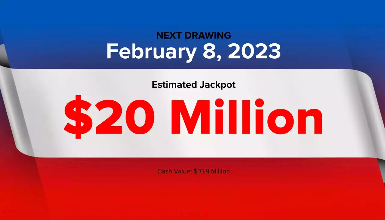 Powerball winning numbers for Wednesday, Feb. 8, 2023; jackpot $20 million