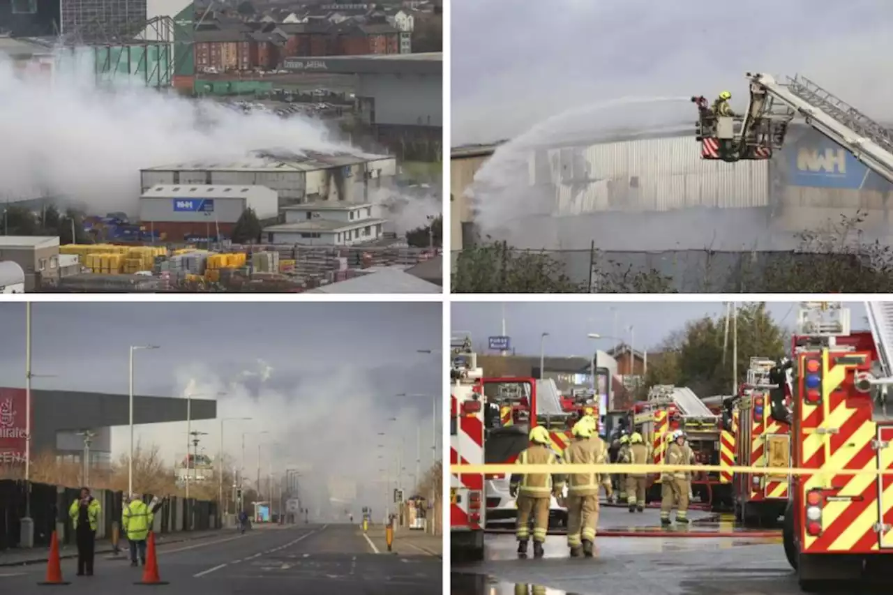 Fire crews still on scene of recycling centre blaze in Glasgow after 36 hours