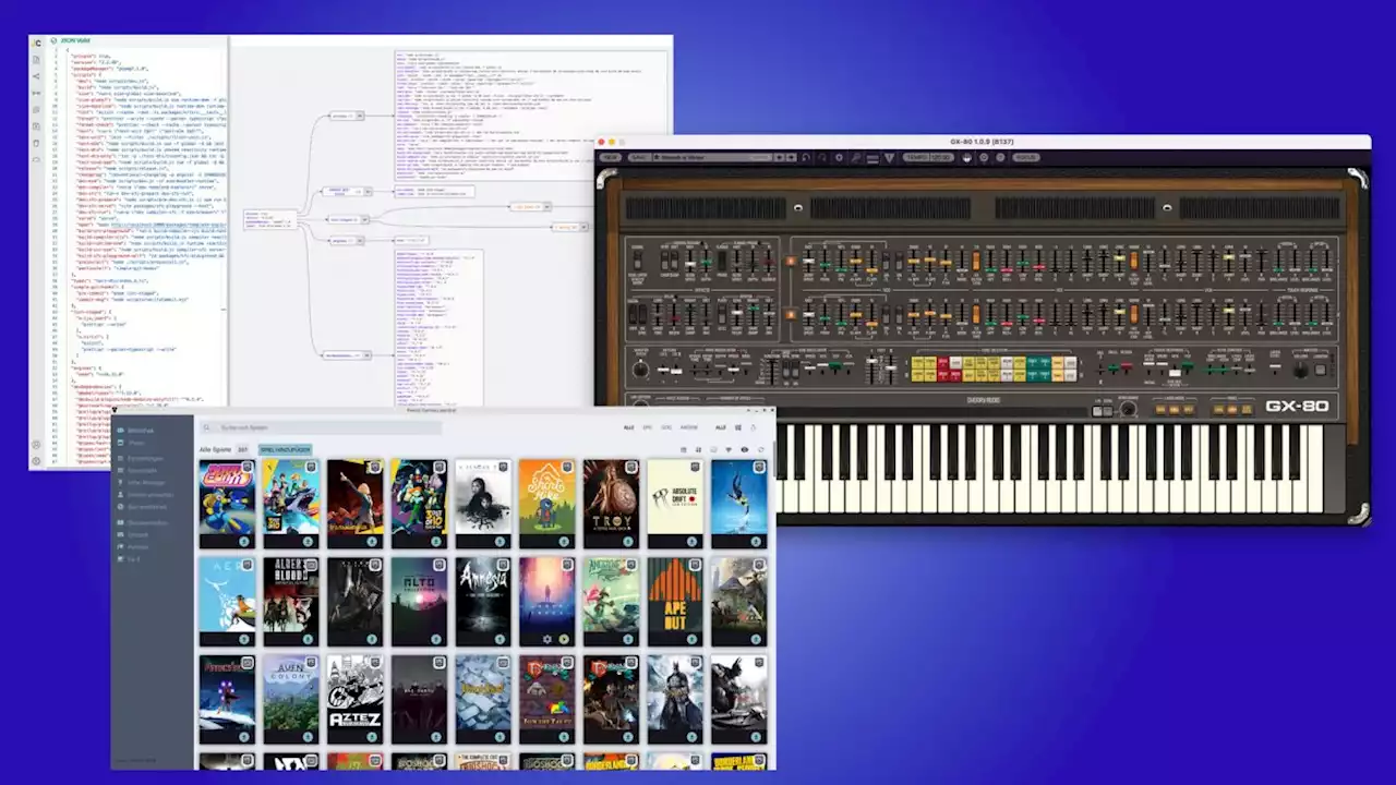 Kurztests: JSON-Visualisierer Crack, Software-Synthie & Spiele-Launcher Heroic