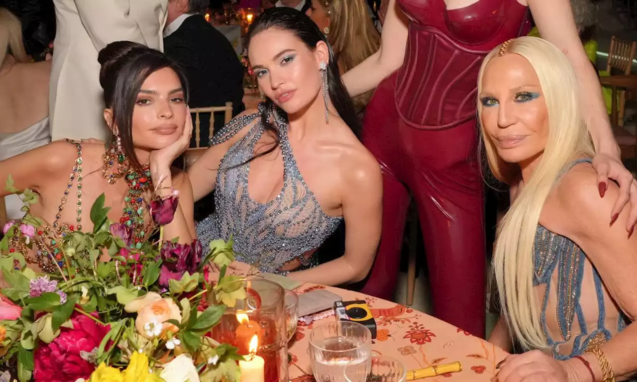 Lily James gushes over 'true Queens' Donatella Versace and Emily Ratajkowski on Instagram