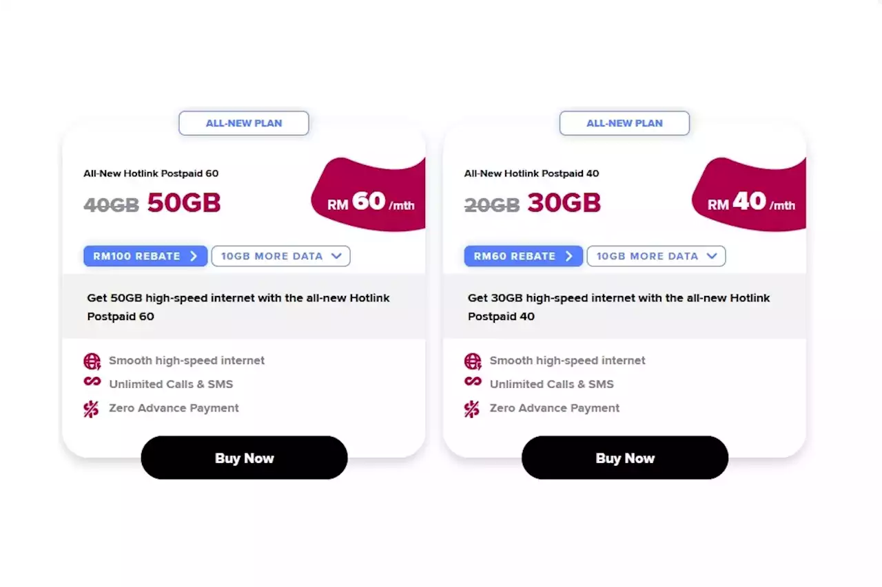 Hotlink Postpaid 40 And 60 Get A Permanent 10GB Buff