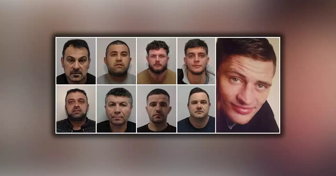 Faces of the eight murderers jailed for hacking dad to death in brutal attack