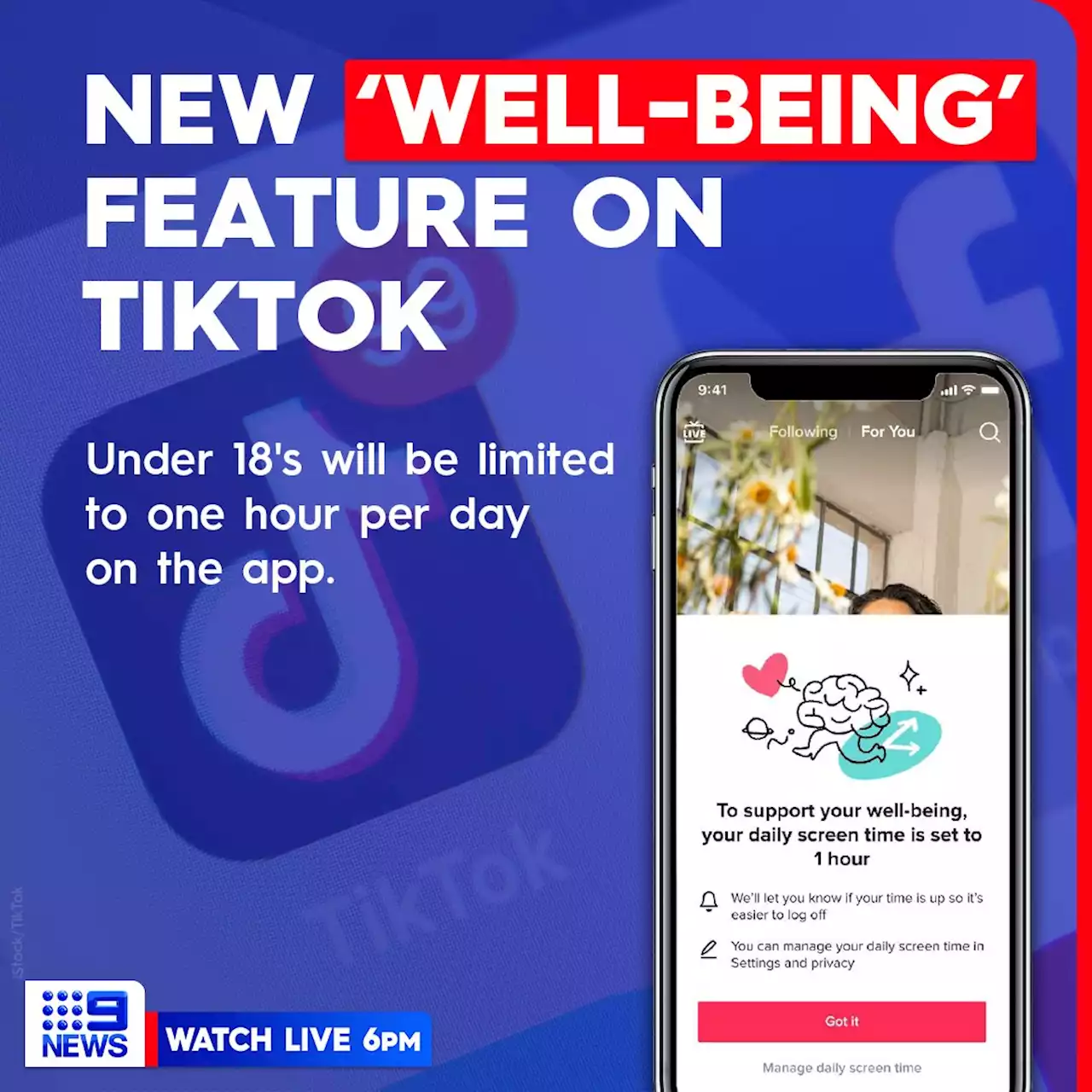 TikTok introduces new wellbeing controls, including one-hour limit for teenage users