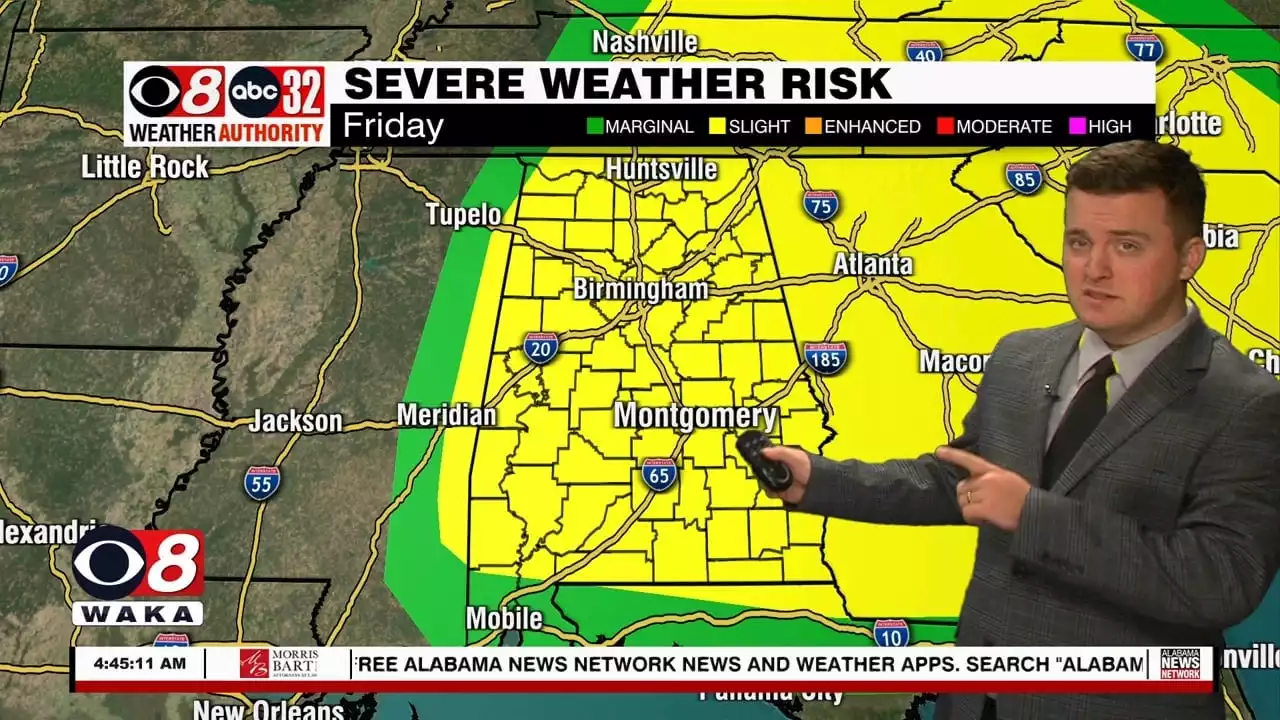 Strong/Severe Storms Possible Thursday and Friday - Alabama News