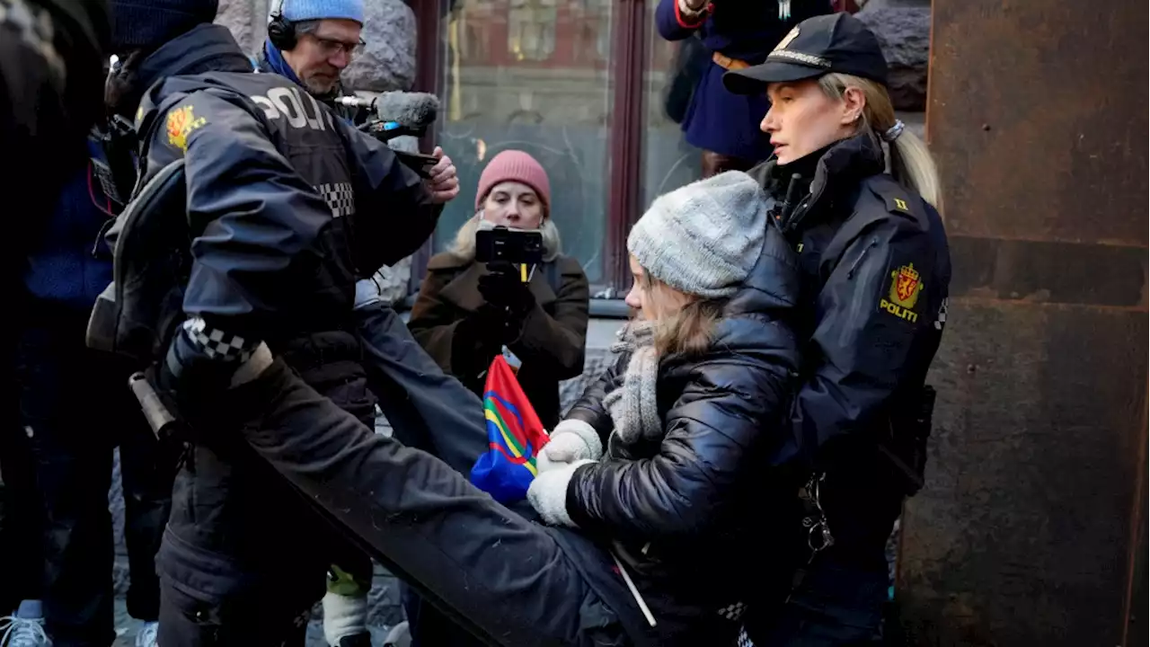 Greta Thunberg detained by Norway police during pro-Sami protest