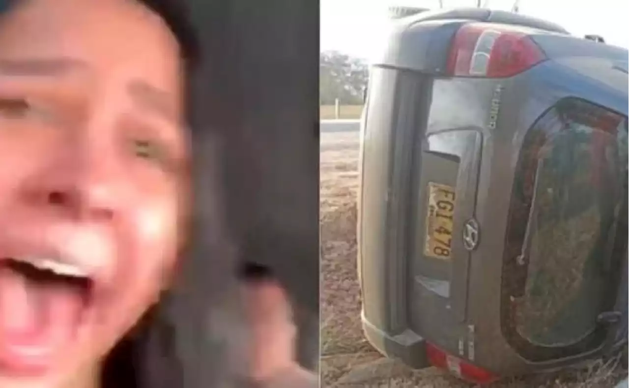 VIDEO: TikTok: Jóvenes sufren accidente carretero por ir grabando un video